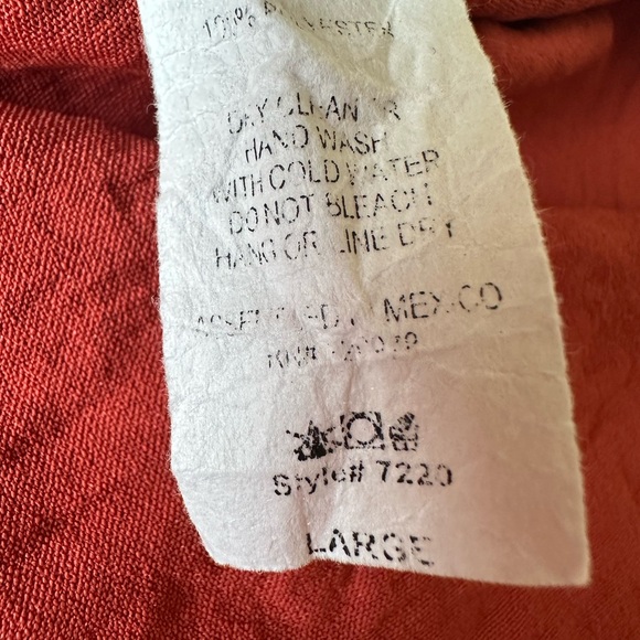 Entro Women's Split Neck Top 3/4 Sleeves Rust Size Large - Picture 10 of 10